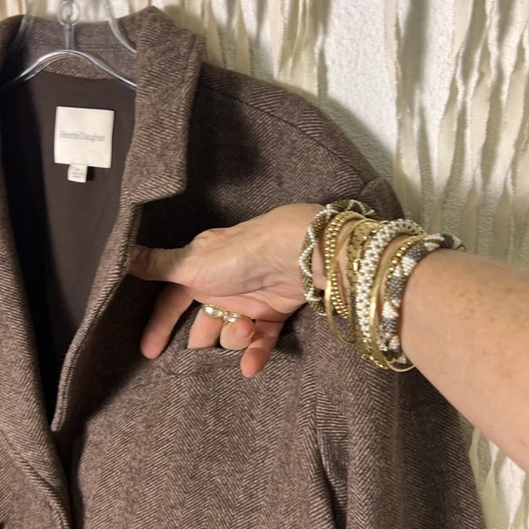 Favorite Daughter NWOT The City Bomber in Brown Houndstooth Size M - Picture 5 of 16